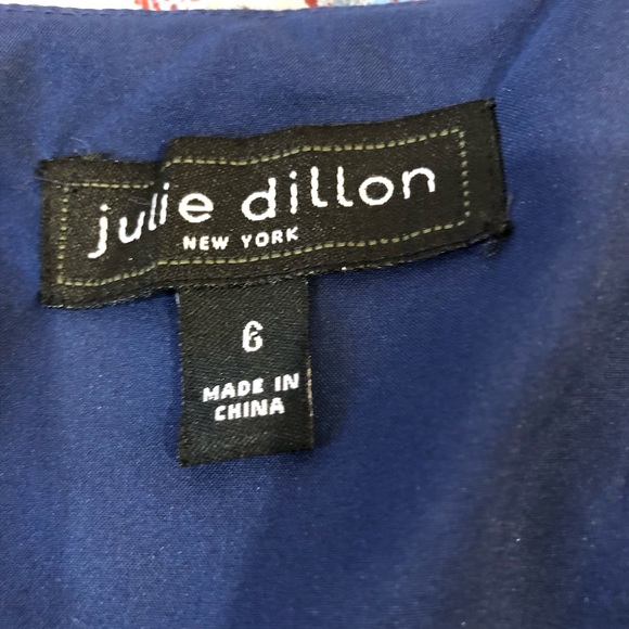 Julie Dillon Silk Drop Waist Abstract Print Dress - Picture 8 of 8